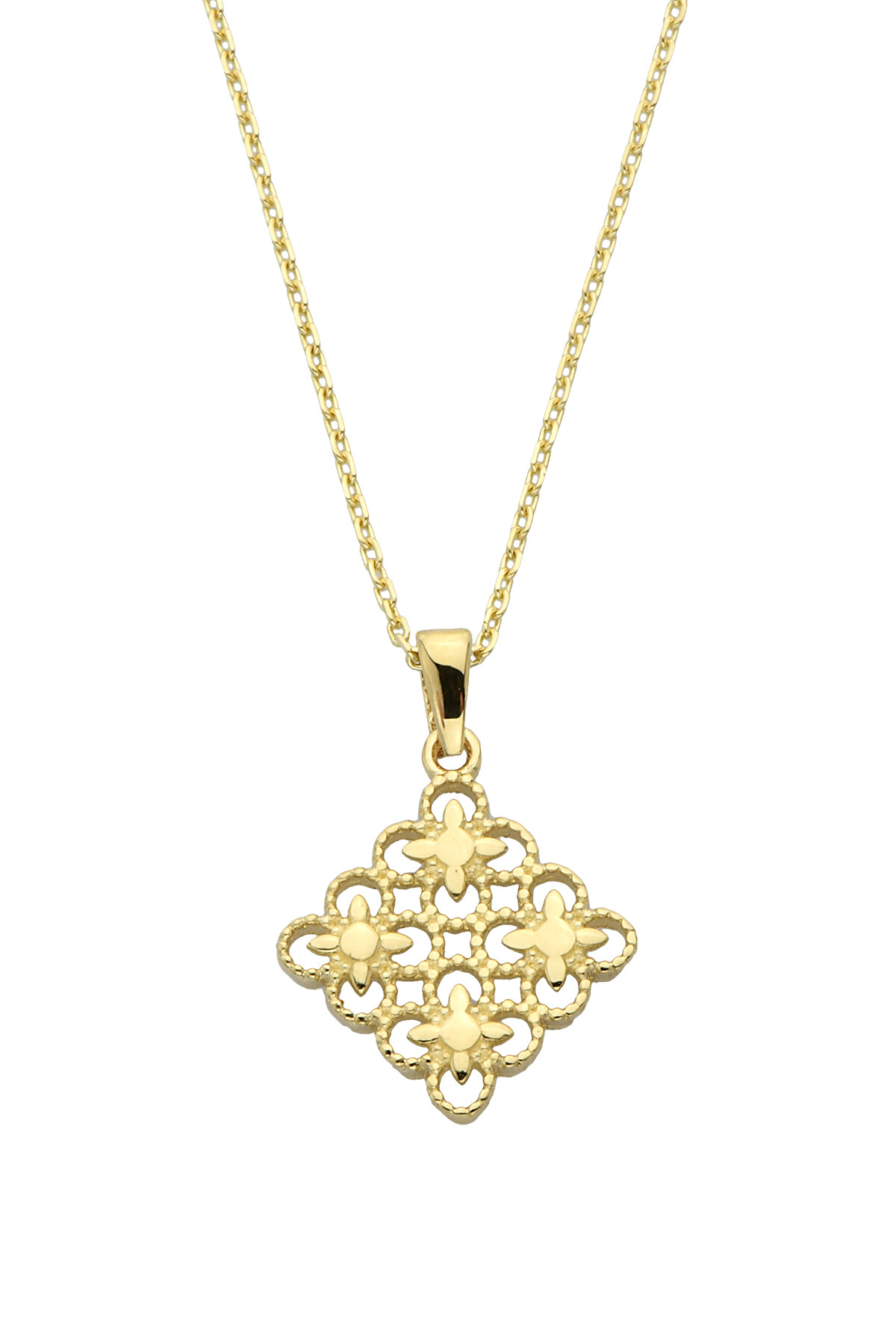 14 Ayar Altın Lotus Kolye