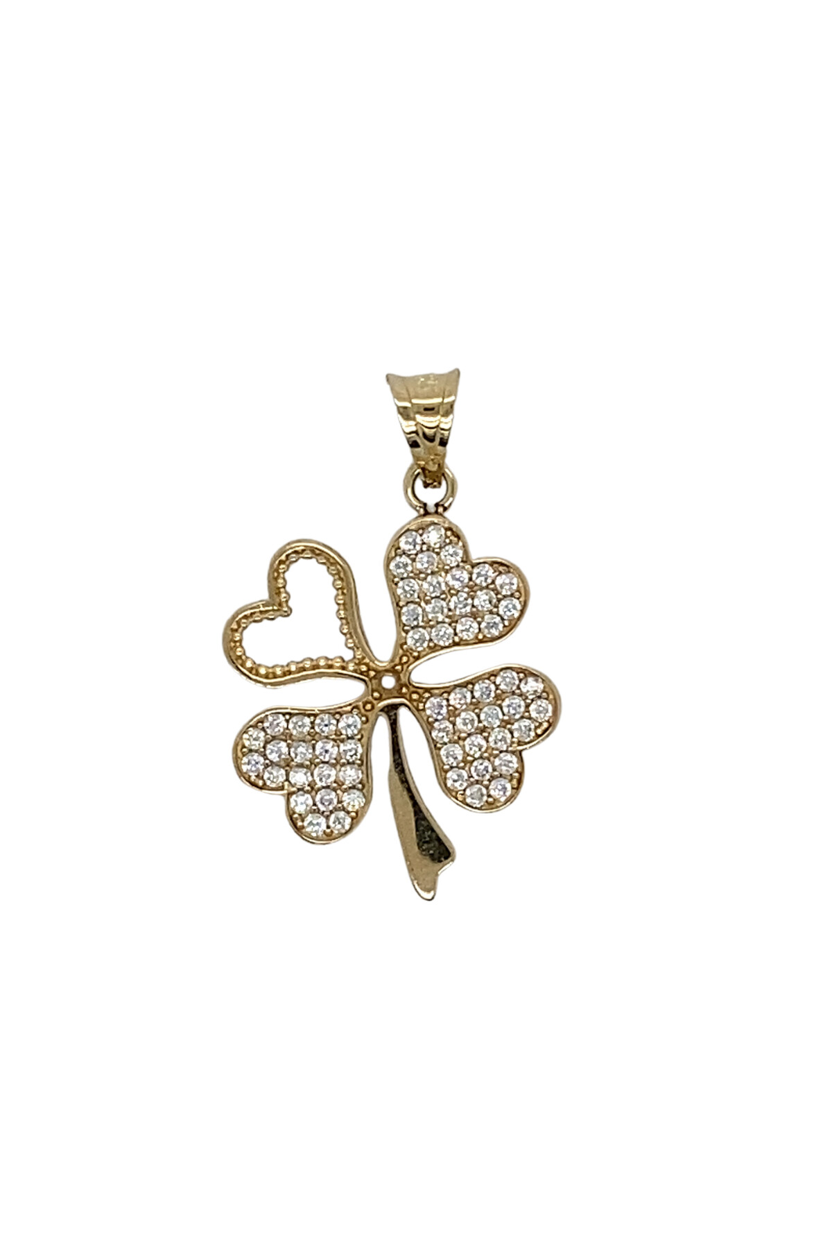 14 Ayar Altın Yonca Kolye Ucu