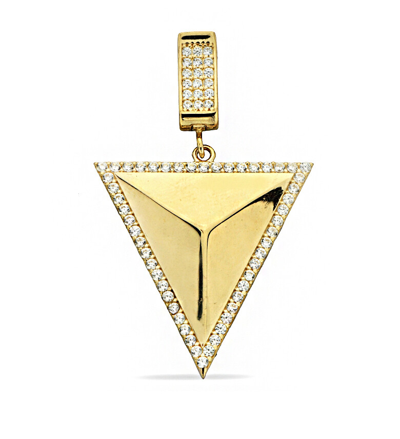 14 Ayar Altın Piramit Kolye Ucu