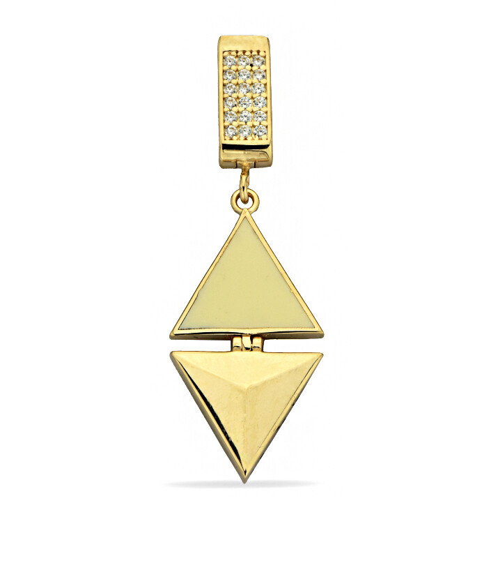 14 Ayar Altın Piramit Kolye Ucu
