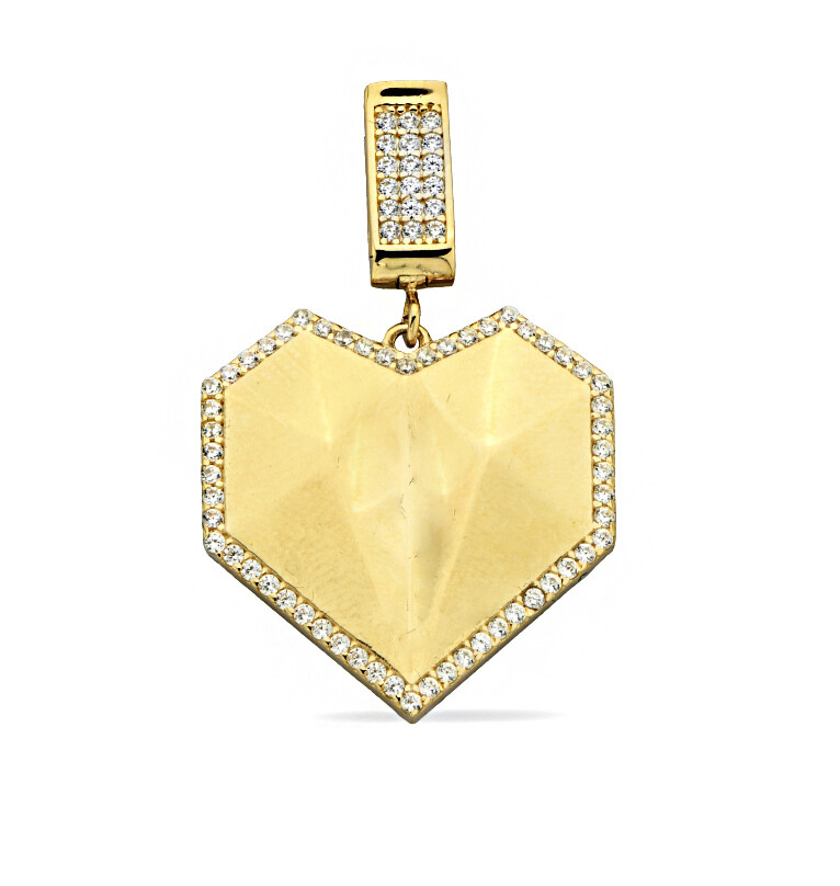 14 Ayar Altın Kalp Kolye Ucu