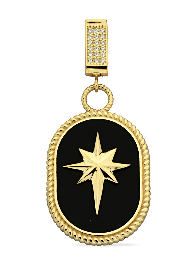 14 Ayar Altın Kuzey Yıldızı Kolye Ucu