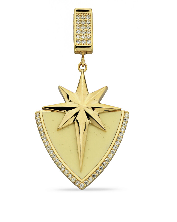 14 Ayar Altın Kuzey Yıldızı Kolye Ucu