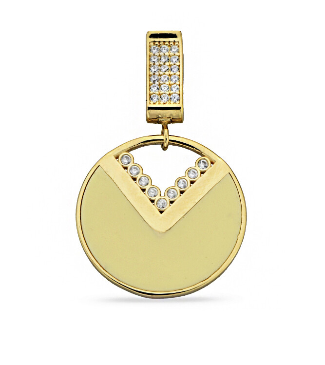 14 Ayar Altın Yuvarlak Kolye Ucu