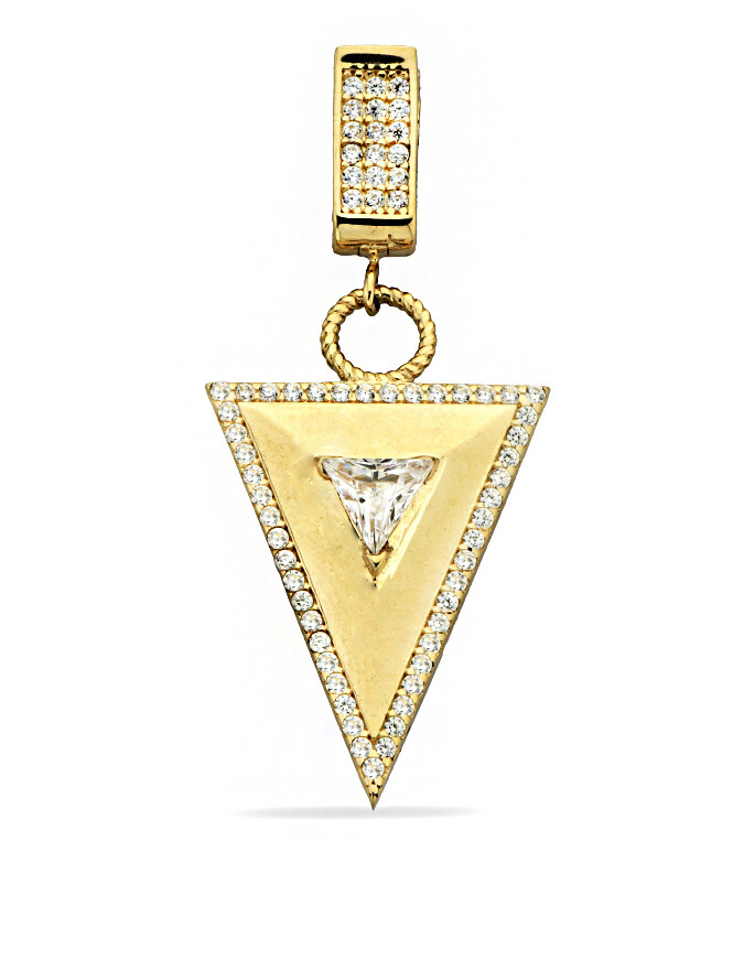 14 Ayar Altın Piramit Kolye Ucu