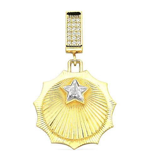 14 Ayar Altın Yıldız Güneş Kolye Ucu