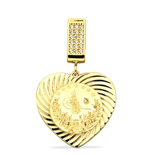 14 Ayar Altın Kalp Kolye Ucu