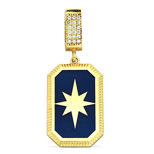 14 Ayar Altın Kuzey Yıldızı Kolye Ucu