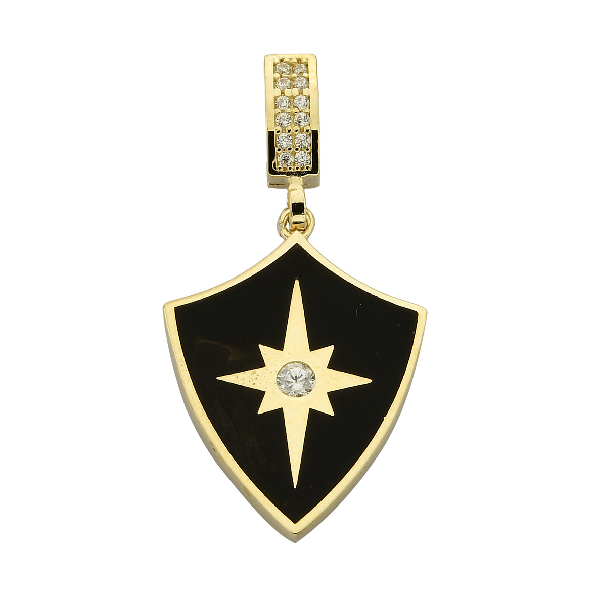 14 Ayar Altın Kalkan Kolye Ucu