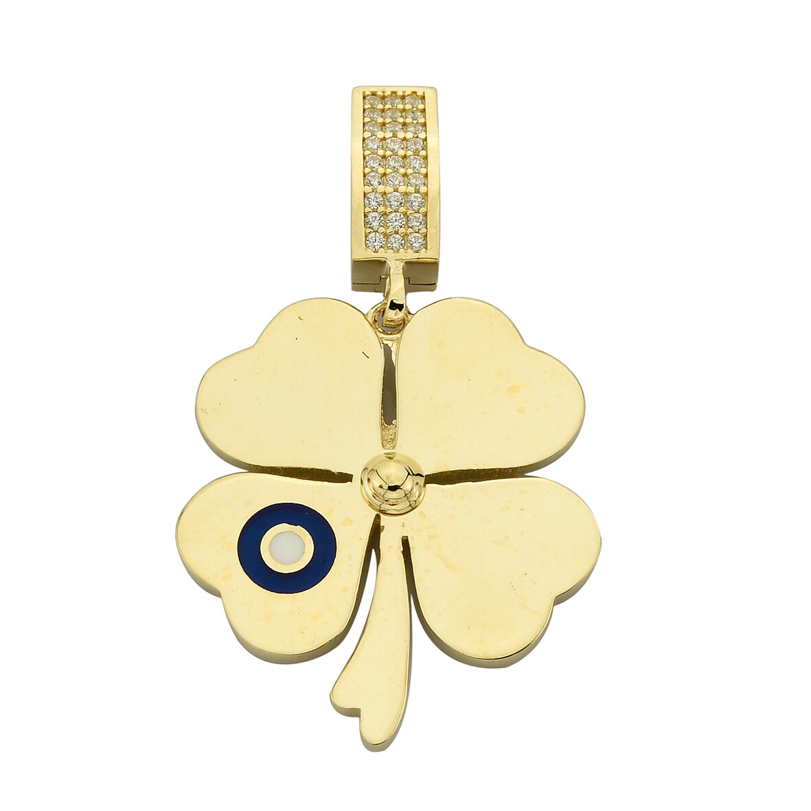 14 Ayar Altın Yonca Kolye Ucu