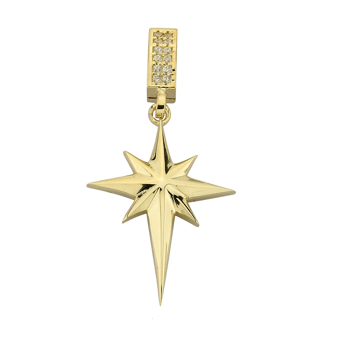 14 Ayar Altın Kutup Yıldızı Kolye Ucu