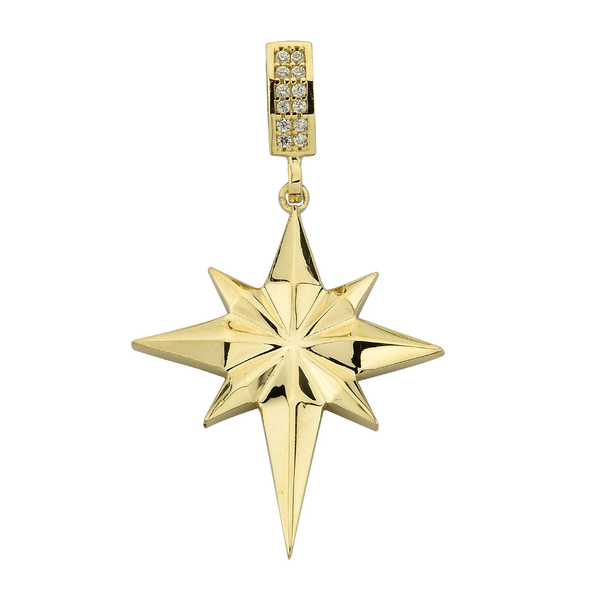 14 Ayar Altın Kutup Yıldızı Kolye Ucu