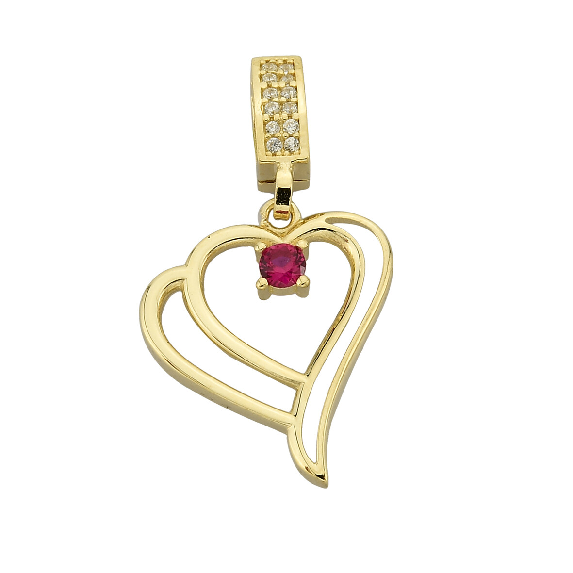 14 Ayar Altın Kalp Kolye Ucu