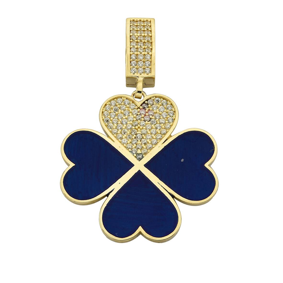 14 Ayar Altın Yonca Kolye Ucu