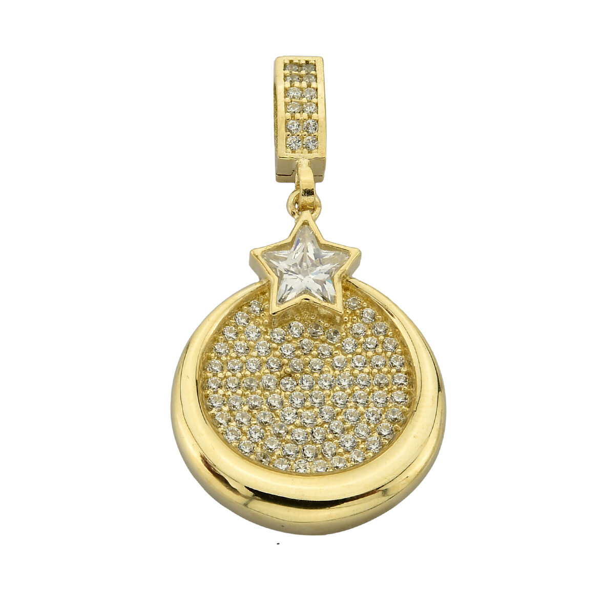 14 Ayar Altın Ay Yıldız Kolye Ucu