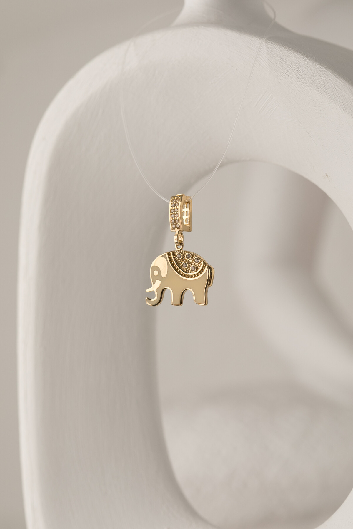 14 Ayar Altın Fil Kolye Ucu