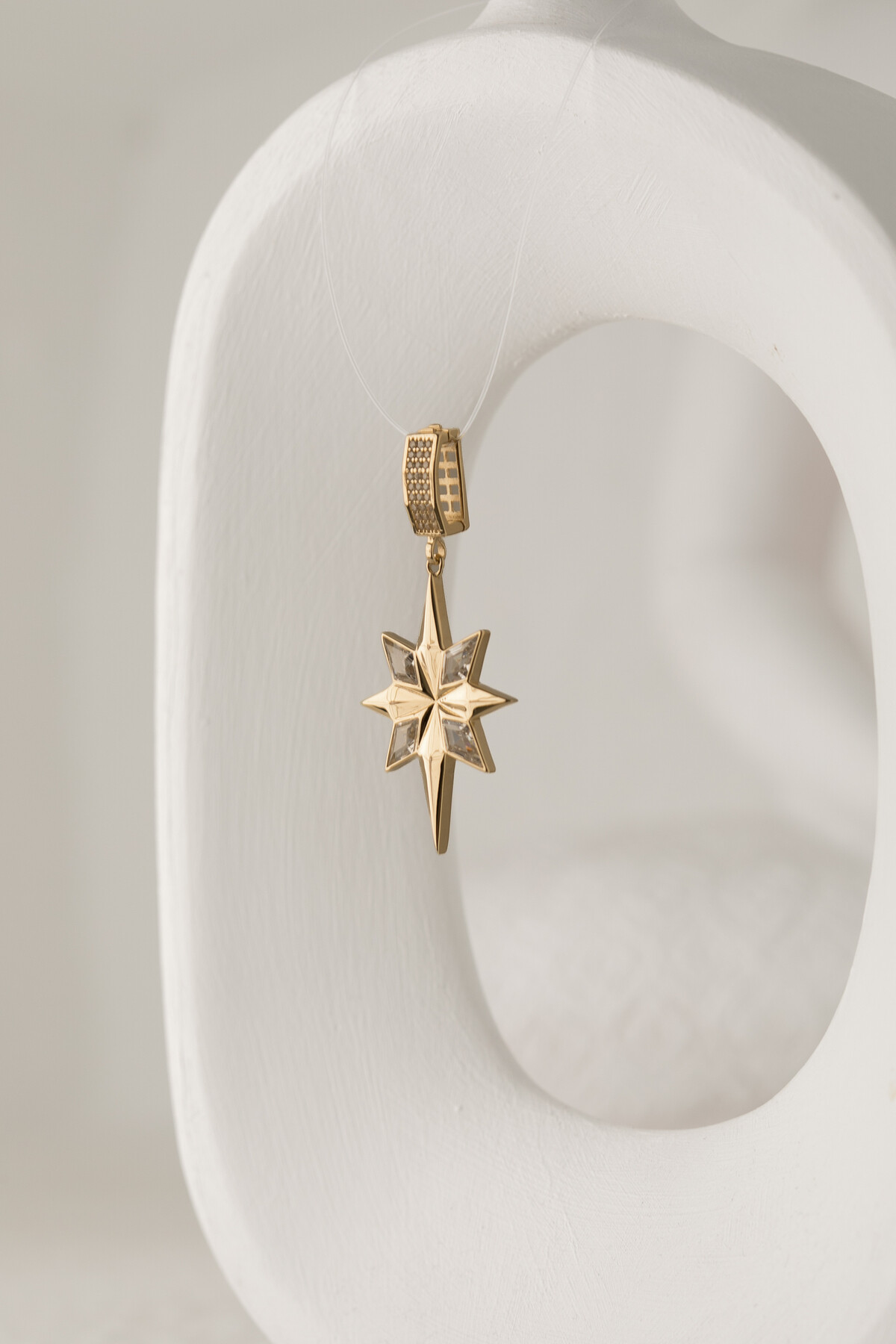 14 Ayar Altın Kuzey Yıldızı Kolye Ucu