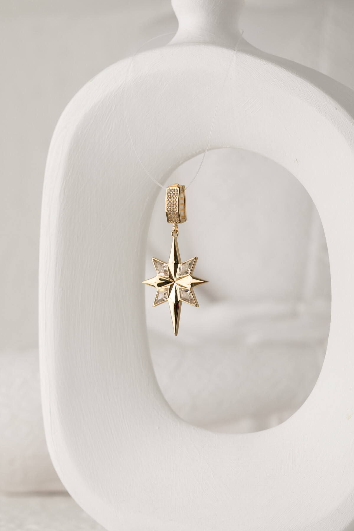 14 Ayar Altın Kuzey Yıldızı Kolye Ucu