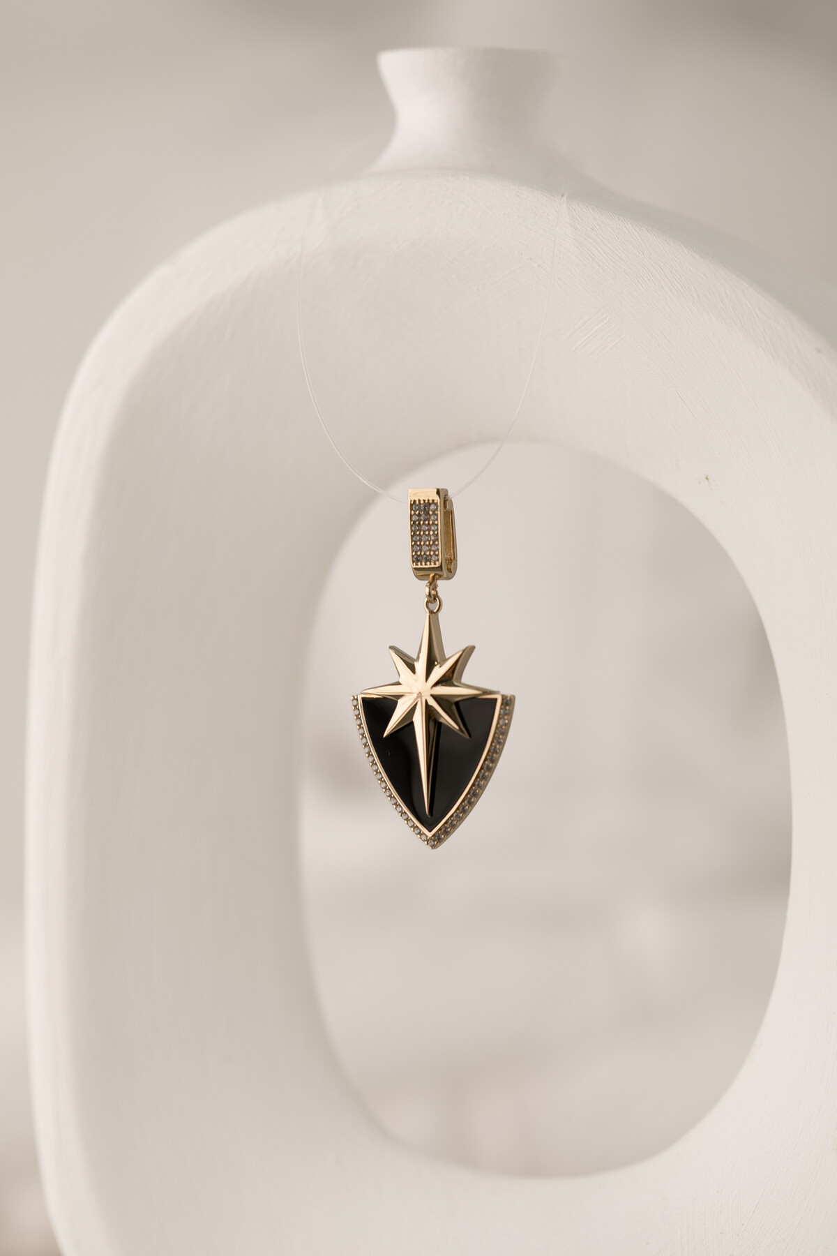 14 Ayar Altın Kuzey Yıldızı Kolye Ucu