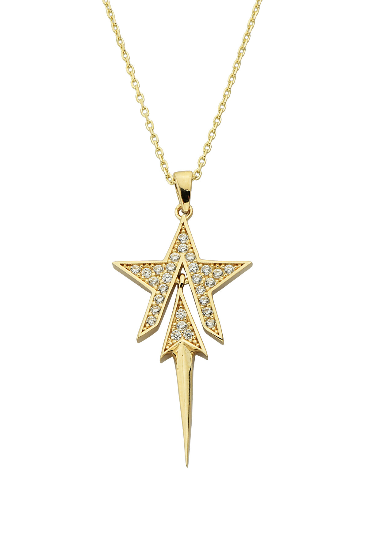 14 Ayar Altın Yıldız Kolye