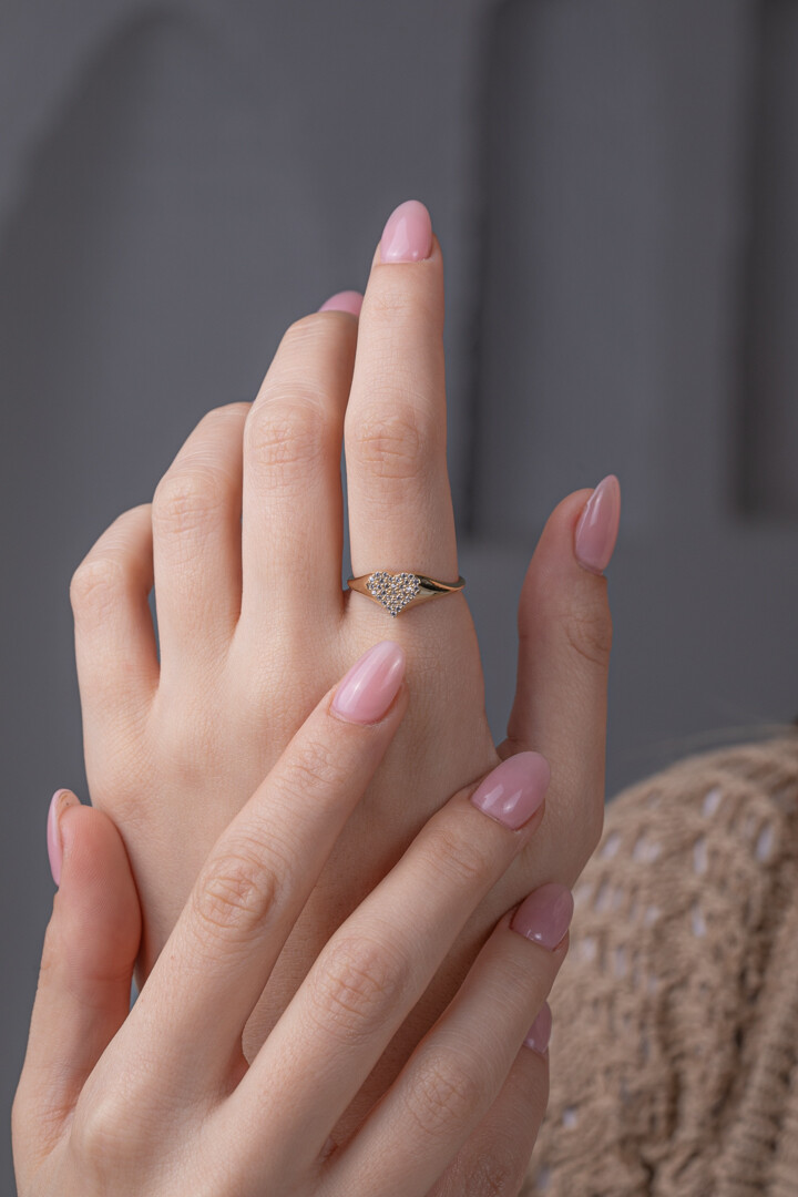 14 Ayar Altın Kalp Yüzük