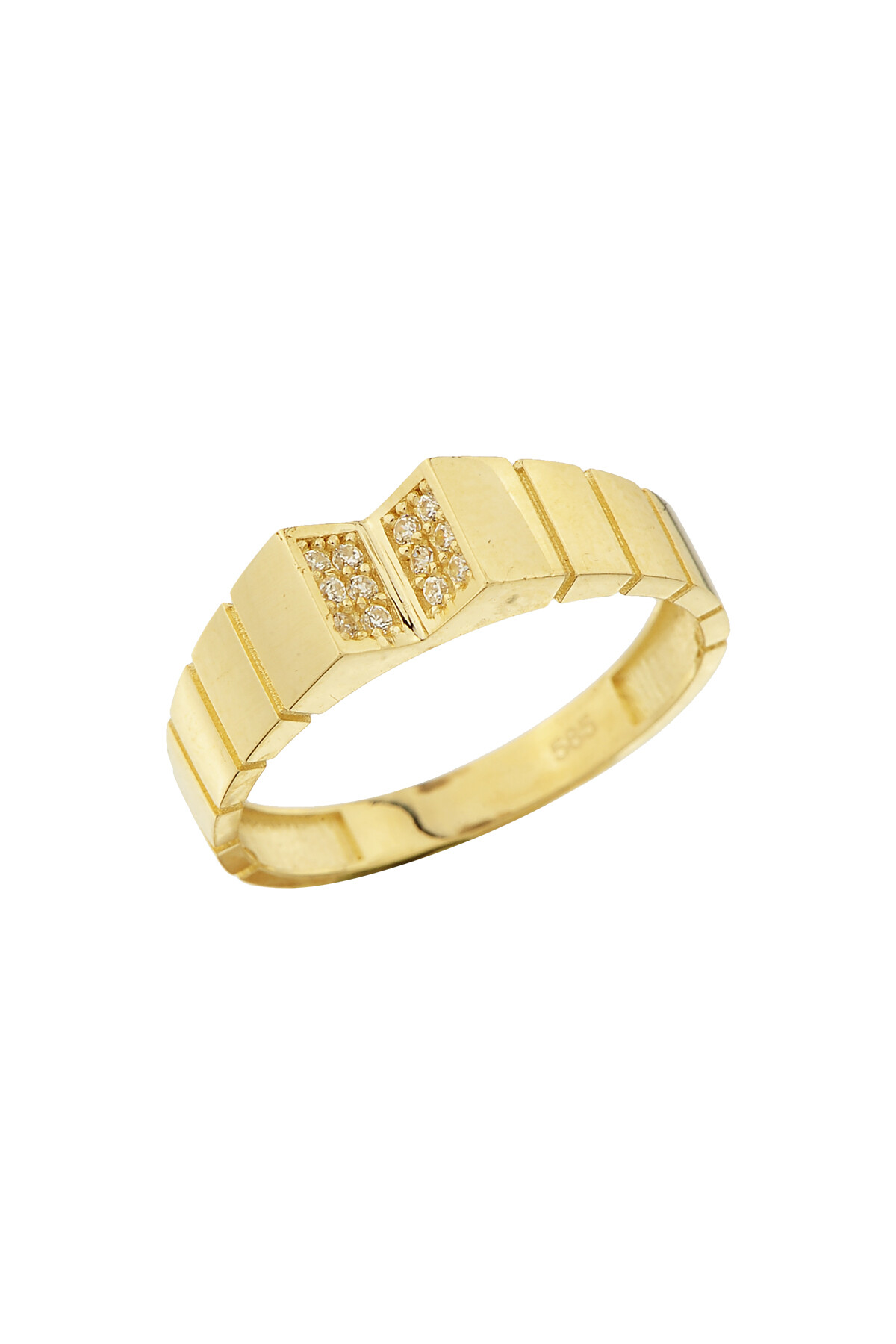 14 Ayar Altın V Yüzük