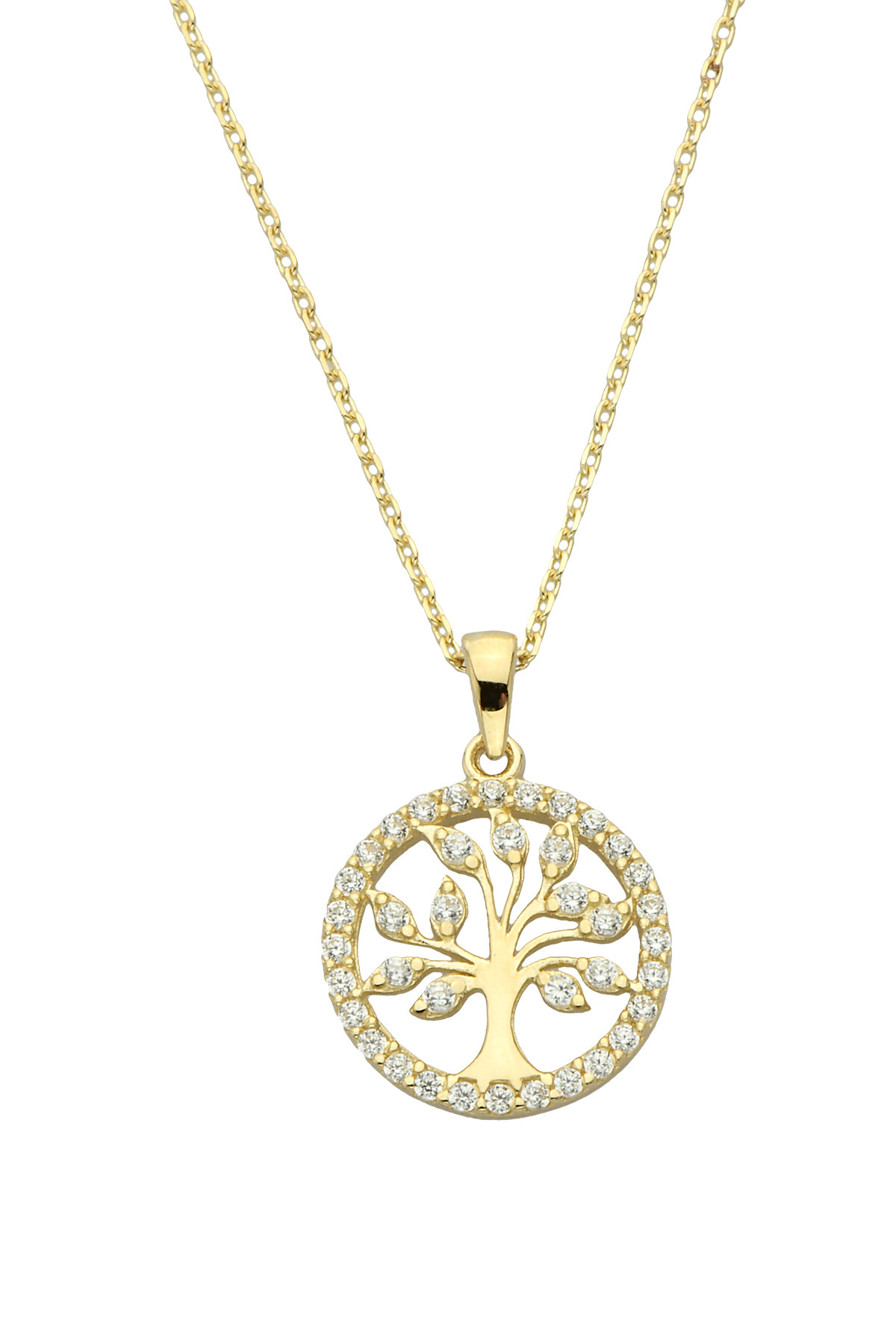14 Ayar Altın Ağaç Kolye