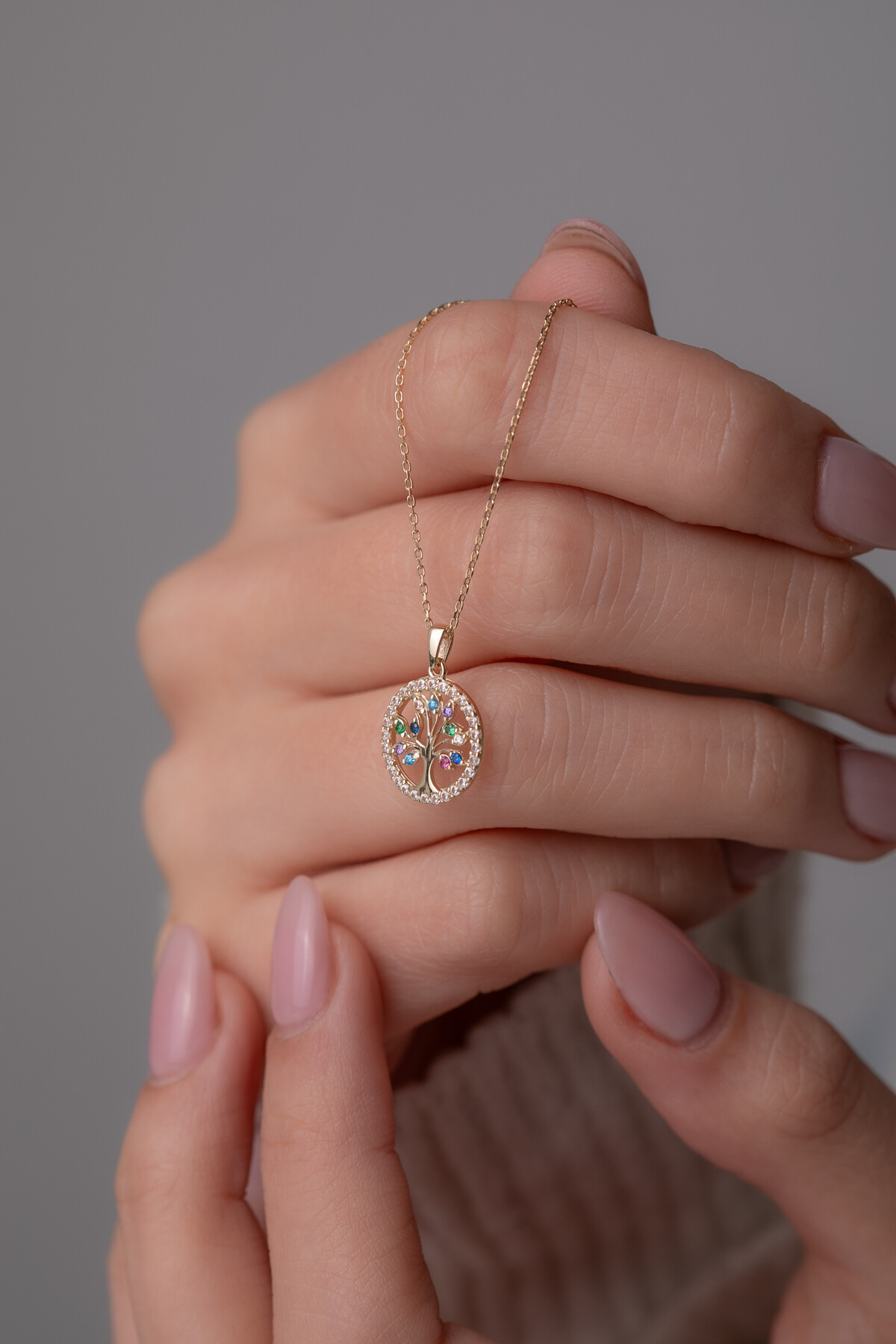 14 Ayar Altın Ağaç Kolye