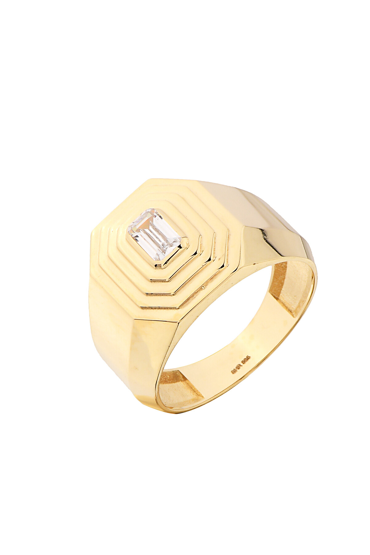 14 Ayar Altın Sade Tasarım Yüzük