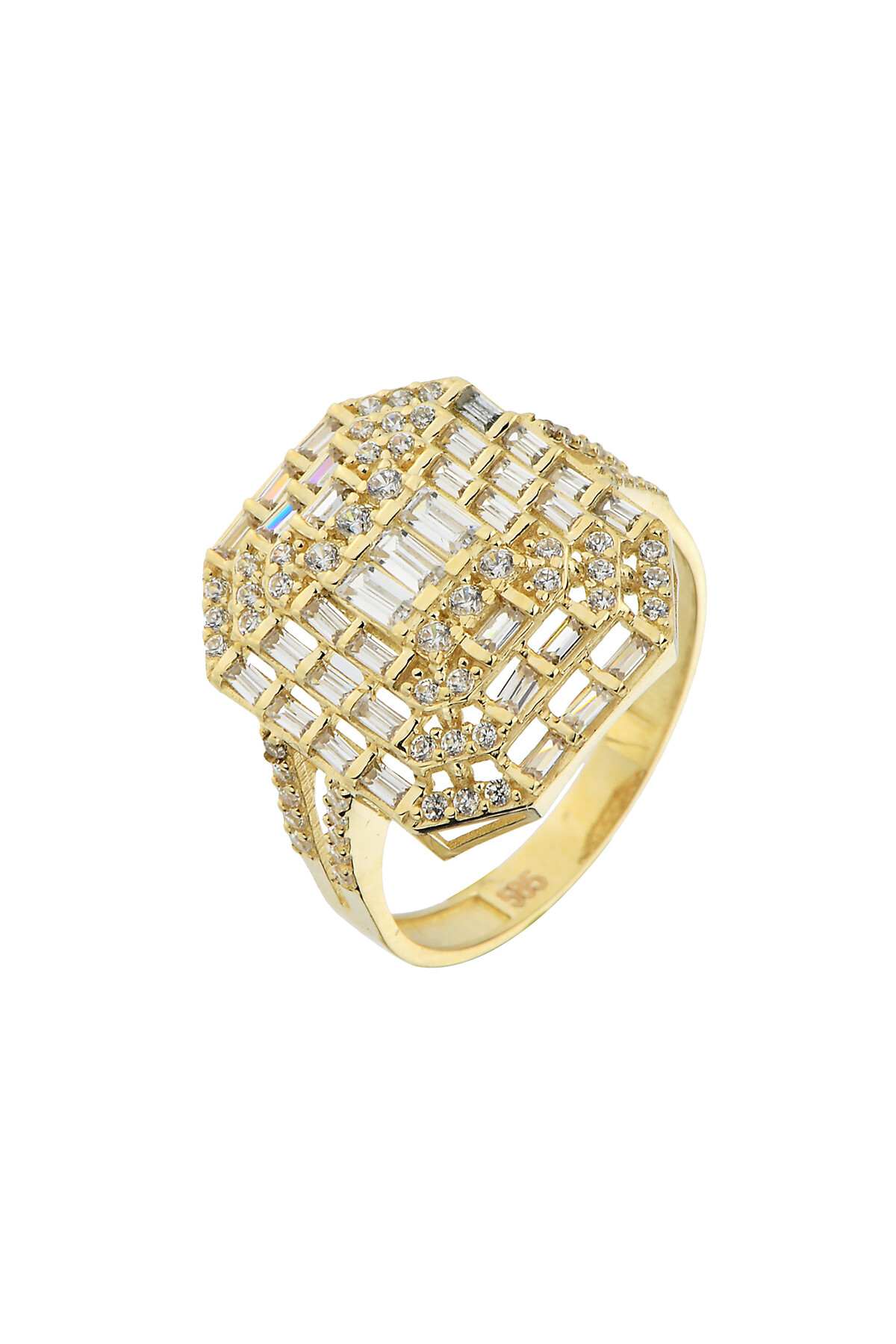 14 Ayar Altın Baget Yüzük