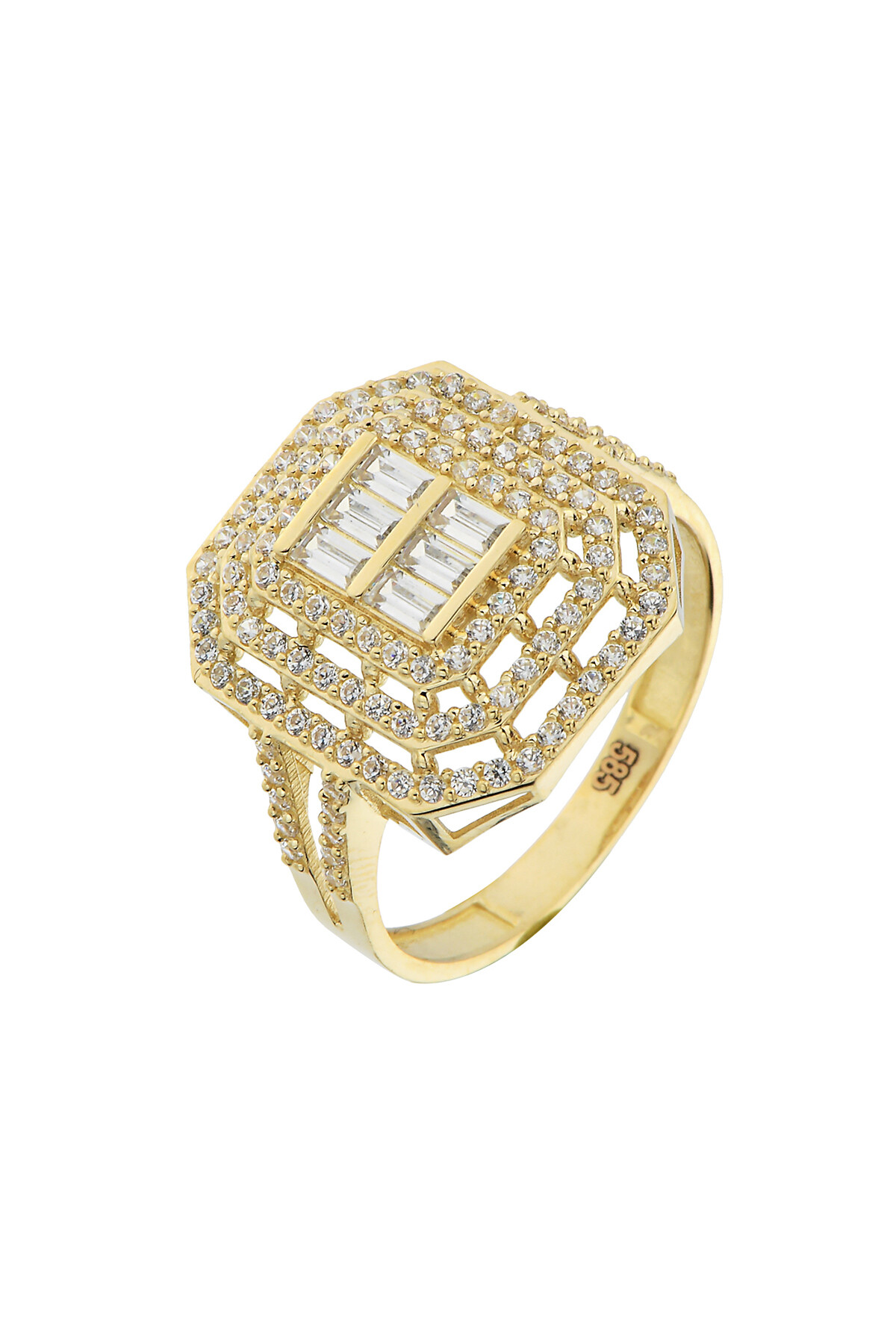 14 Ayar Altın Baget Yüzük