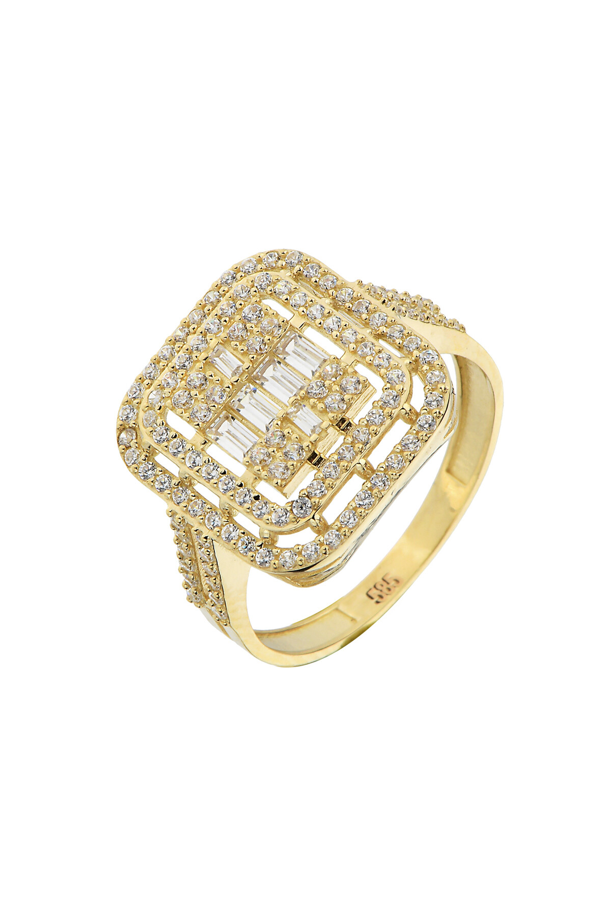 14 Ayar Altın Baget Yüzük