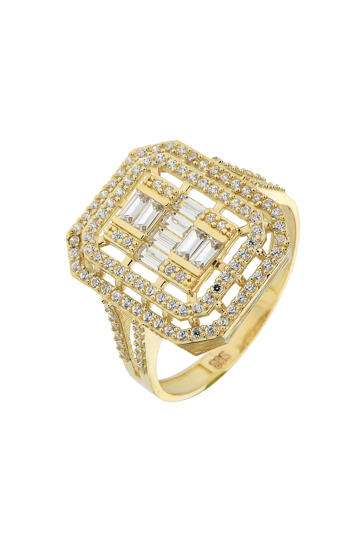 14 Ayar Altın Baget Yüzük