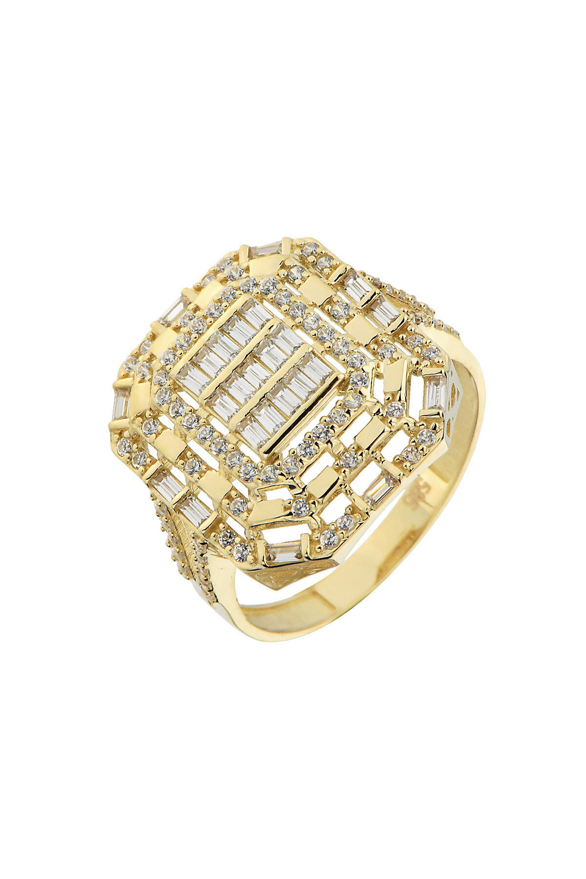 14 Ayar Altın Baget Yüzük