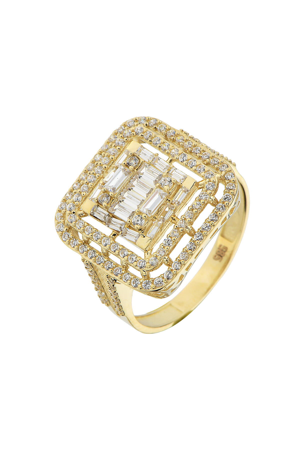 14 Ayar Altın Baget Yüzük