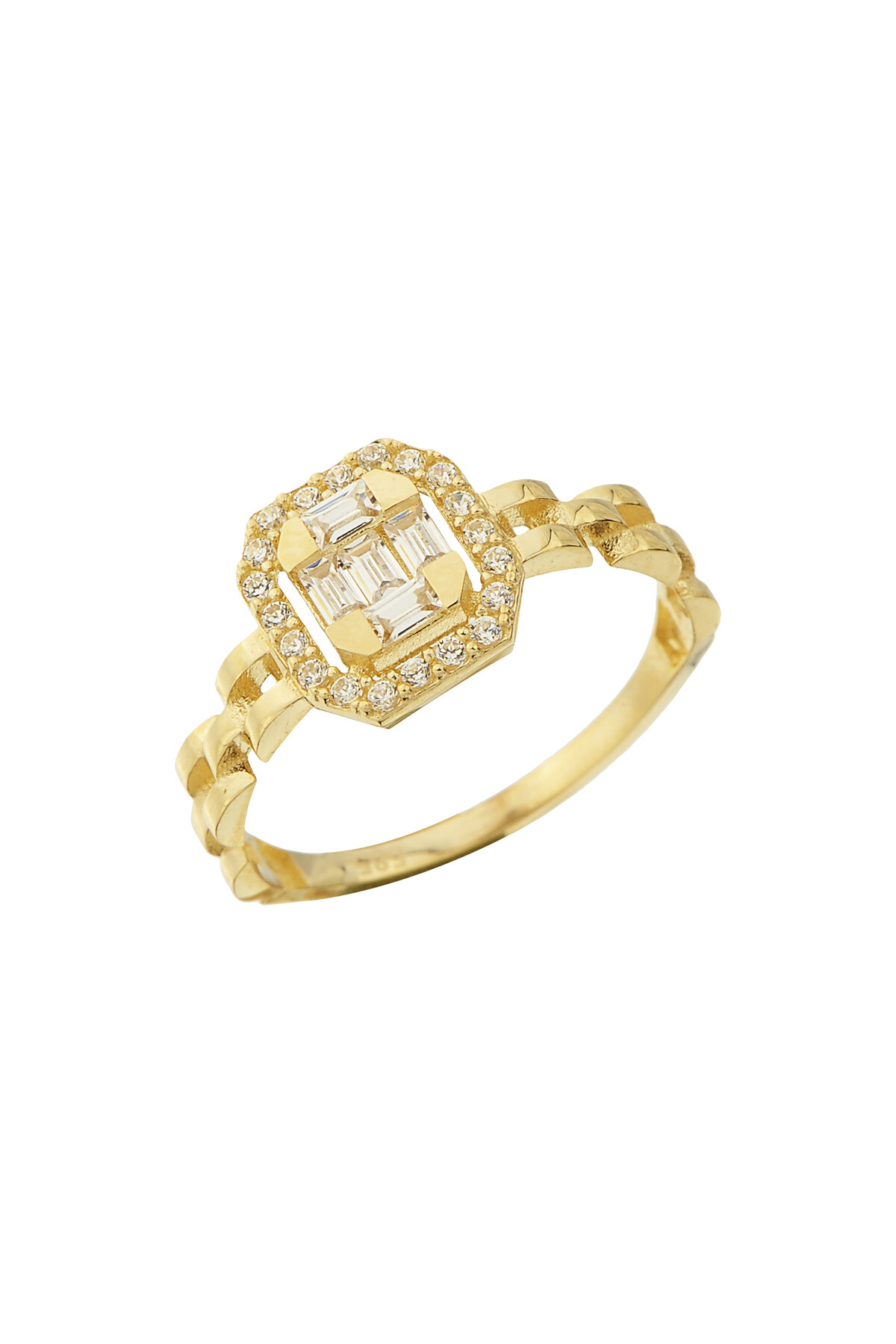 14 Ayar Altın Baget Yüzük