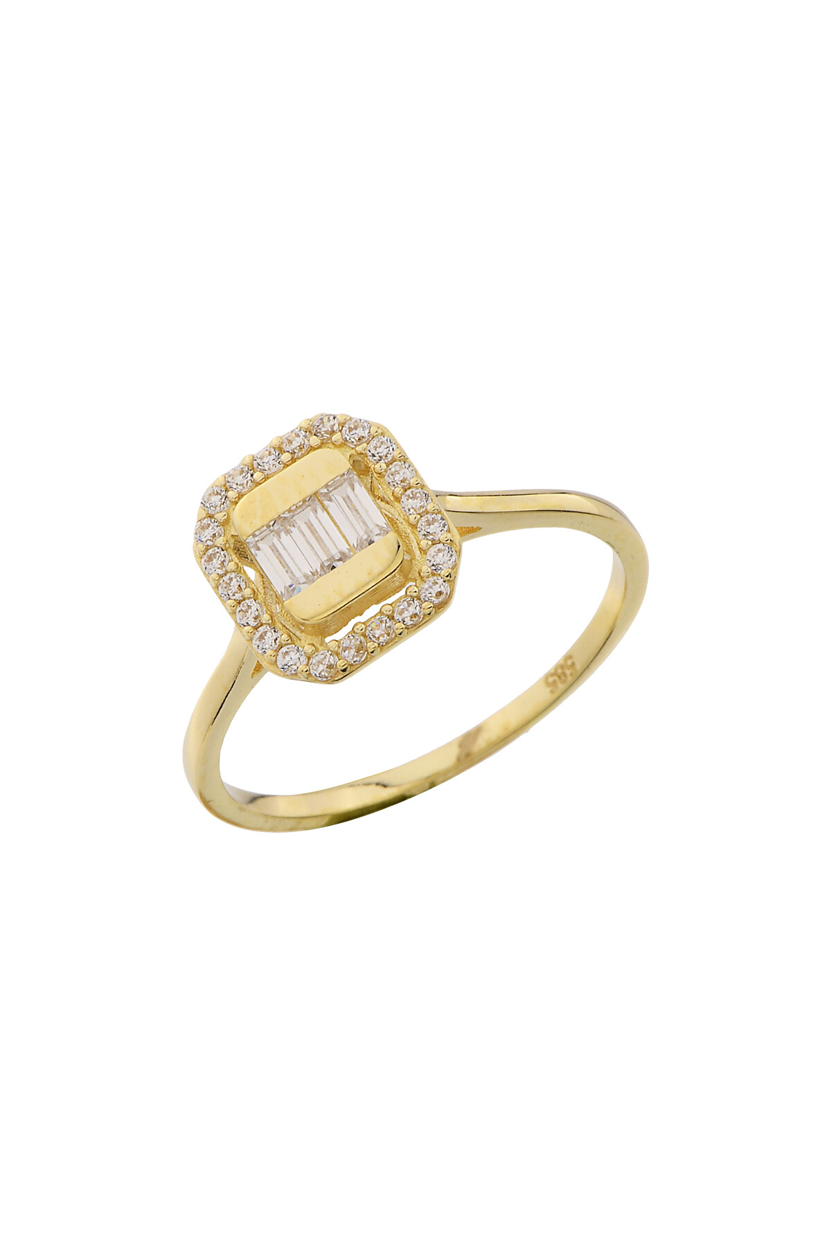 14 Ayar Altın Baget Yüzük