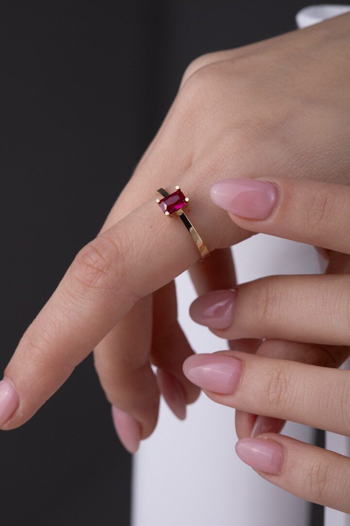 14 Ayar Altın Baget Yüzük