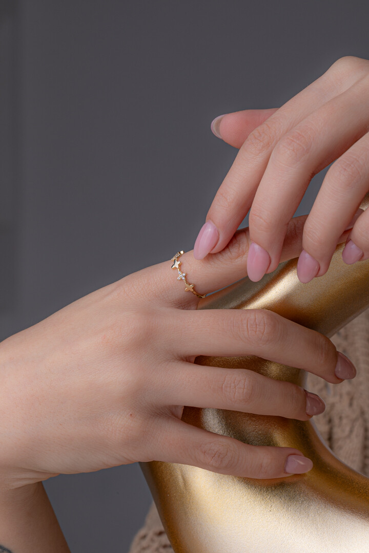 14 Ayar Altın Kelebek Yüzük