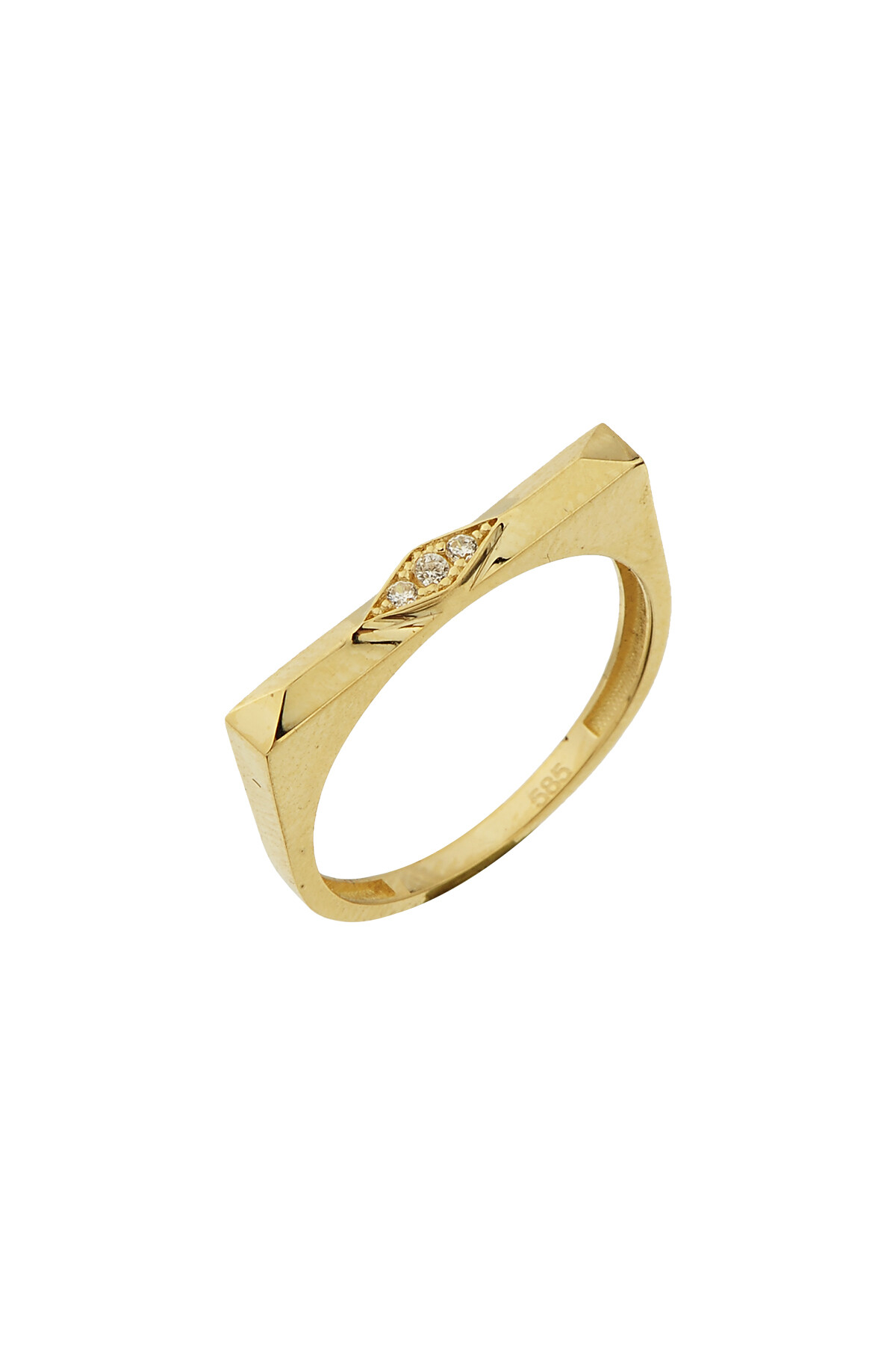 14 Ayar Altın Çİzgi Yüzük