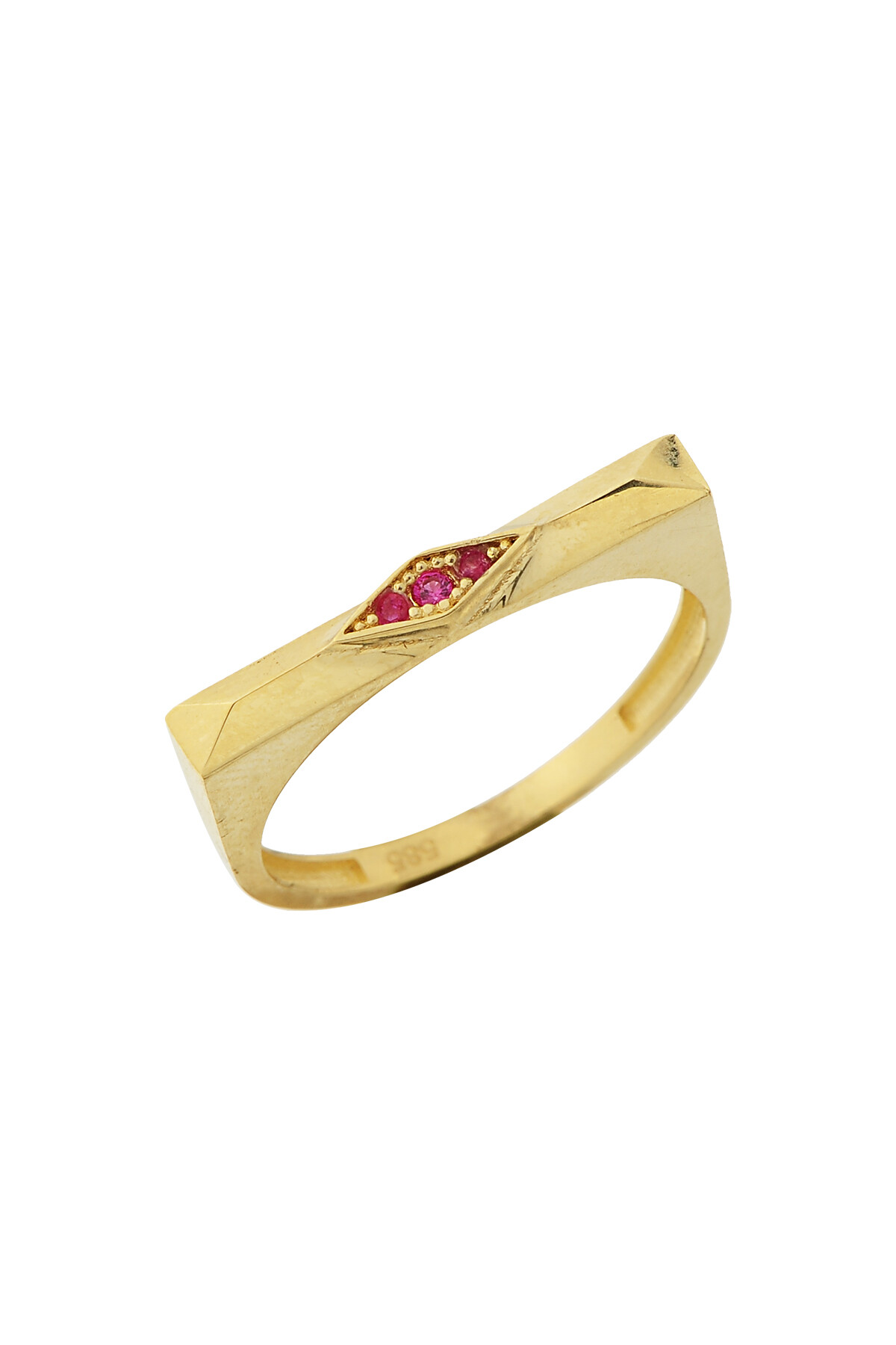 14 Ayar Altın Çİzgi Yüzük