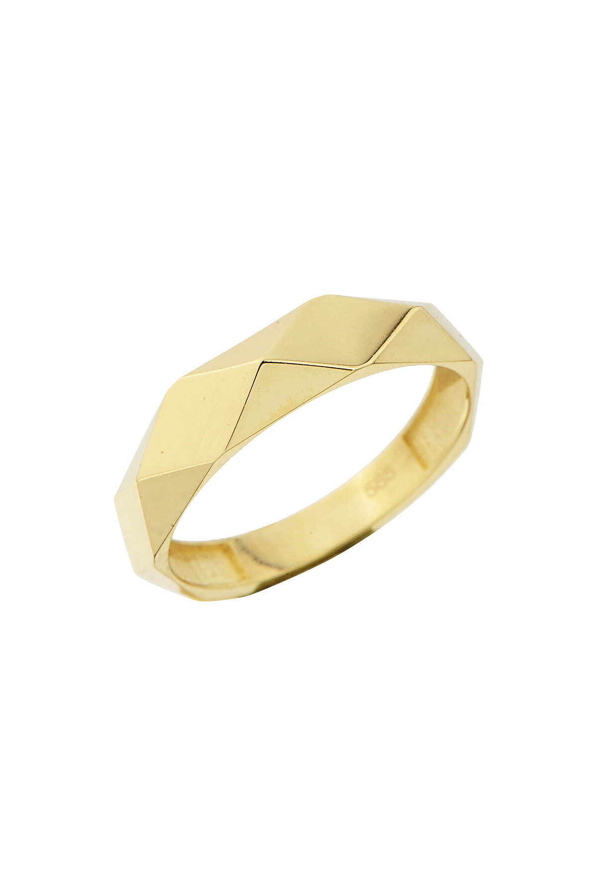 14 Ayar Altın Piramit Yüzük