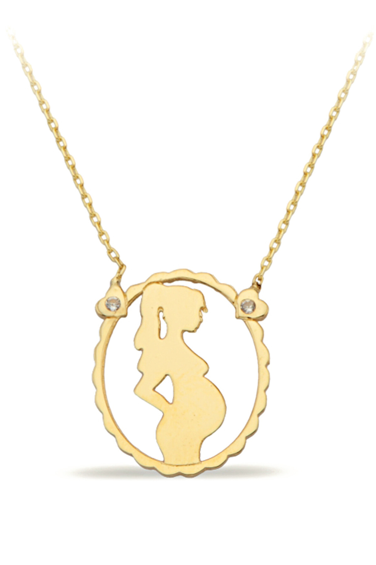 14 Ayar Altın Hamile Kadın Kolye