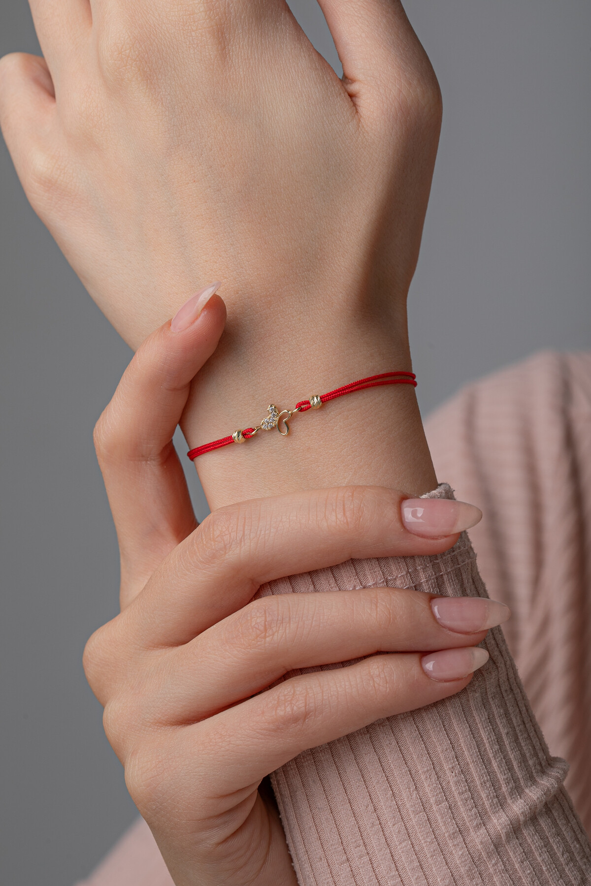 14 Ayar Altın İpli Kelebek Bileklik