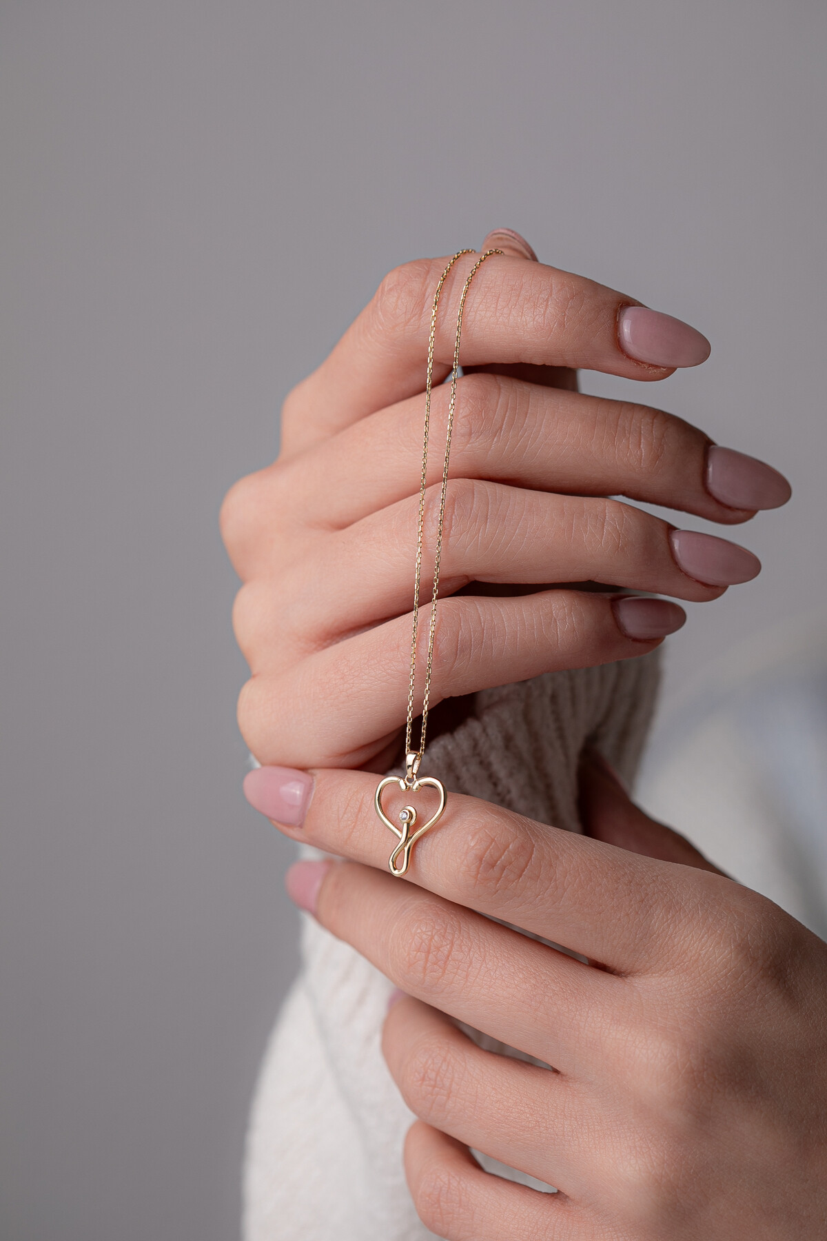 14 Ayar Altın Kalp Kolye