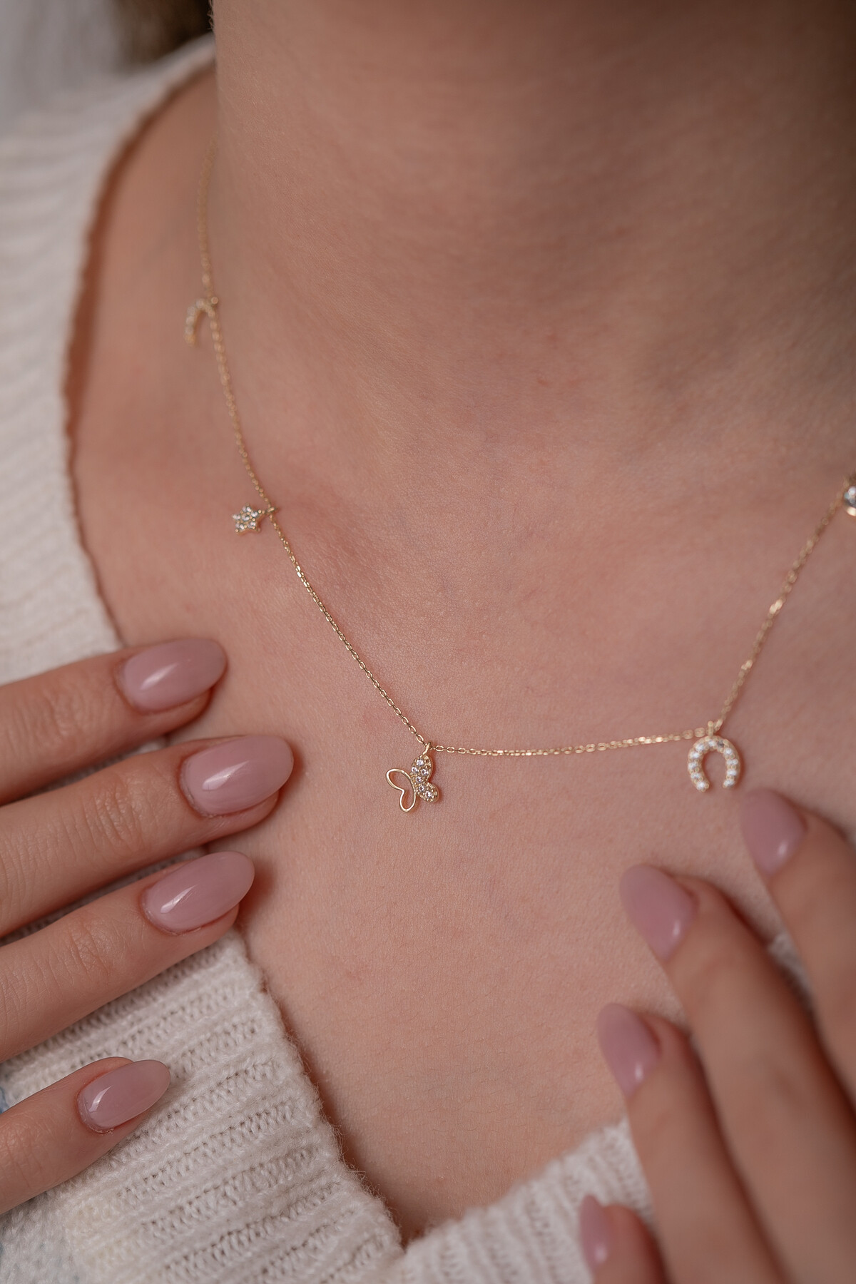 14 Ayar Altın Kalp Şans Kolye