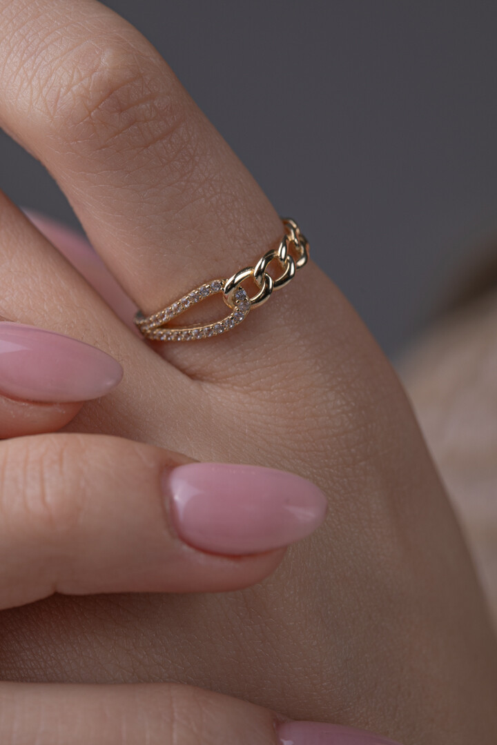 14 Ayar Altın Taşlı Gurmet Yüzük