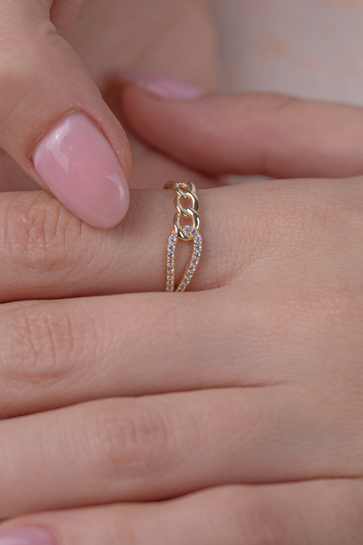 14 Ayar Altın Taşlı Gurmet Yüzük