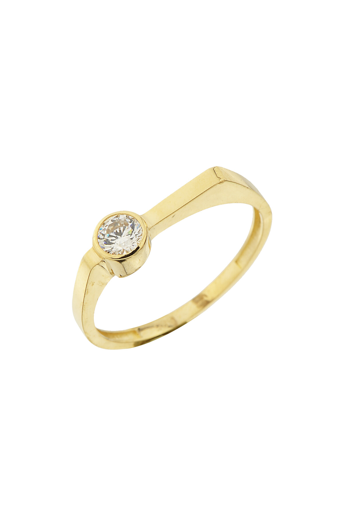 14 Ayar Altın Tektaş Yüzük