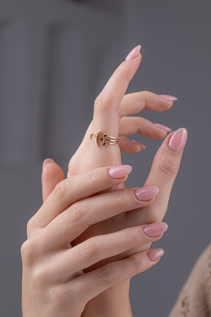 14 Ayar Altın  Ayyıldız Yüzük